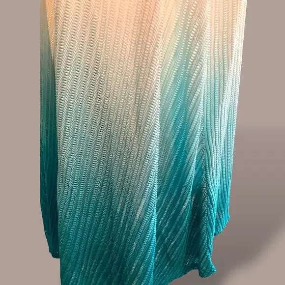 Chico's Travelers Collection Duster / Swim Cover-Up - Blue dip dye - Size 3 (XL) - Picture 3 of 5